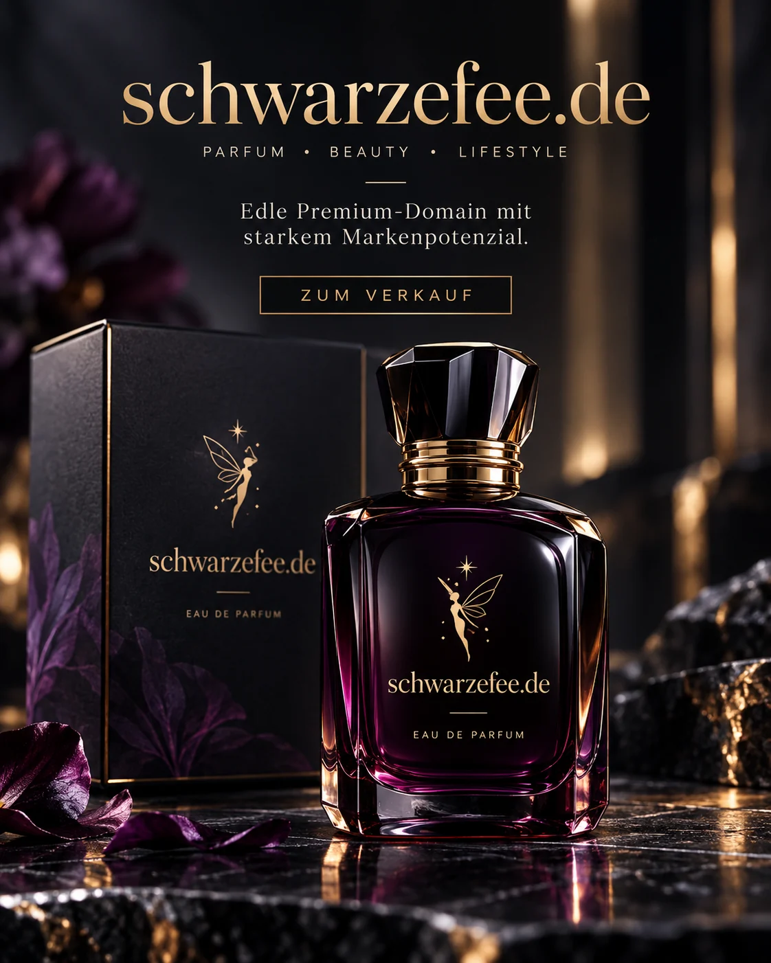 Beispiel einer luxuriösen Parfum-Markenwelt für schwarzefee.de